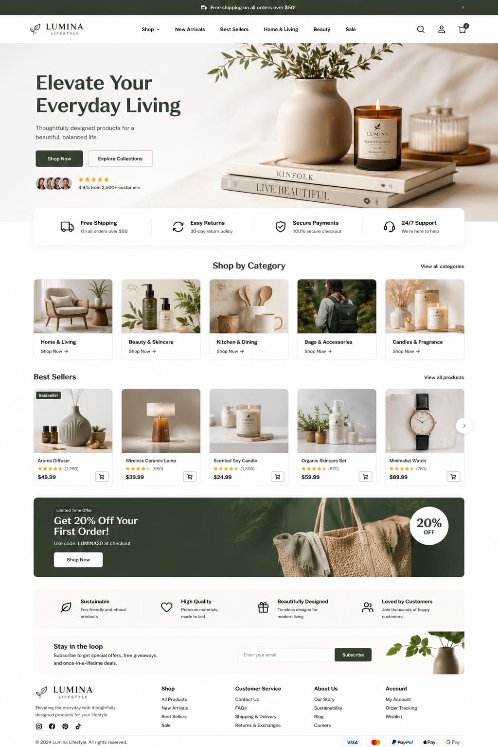 landing page