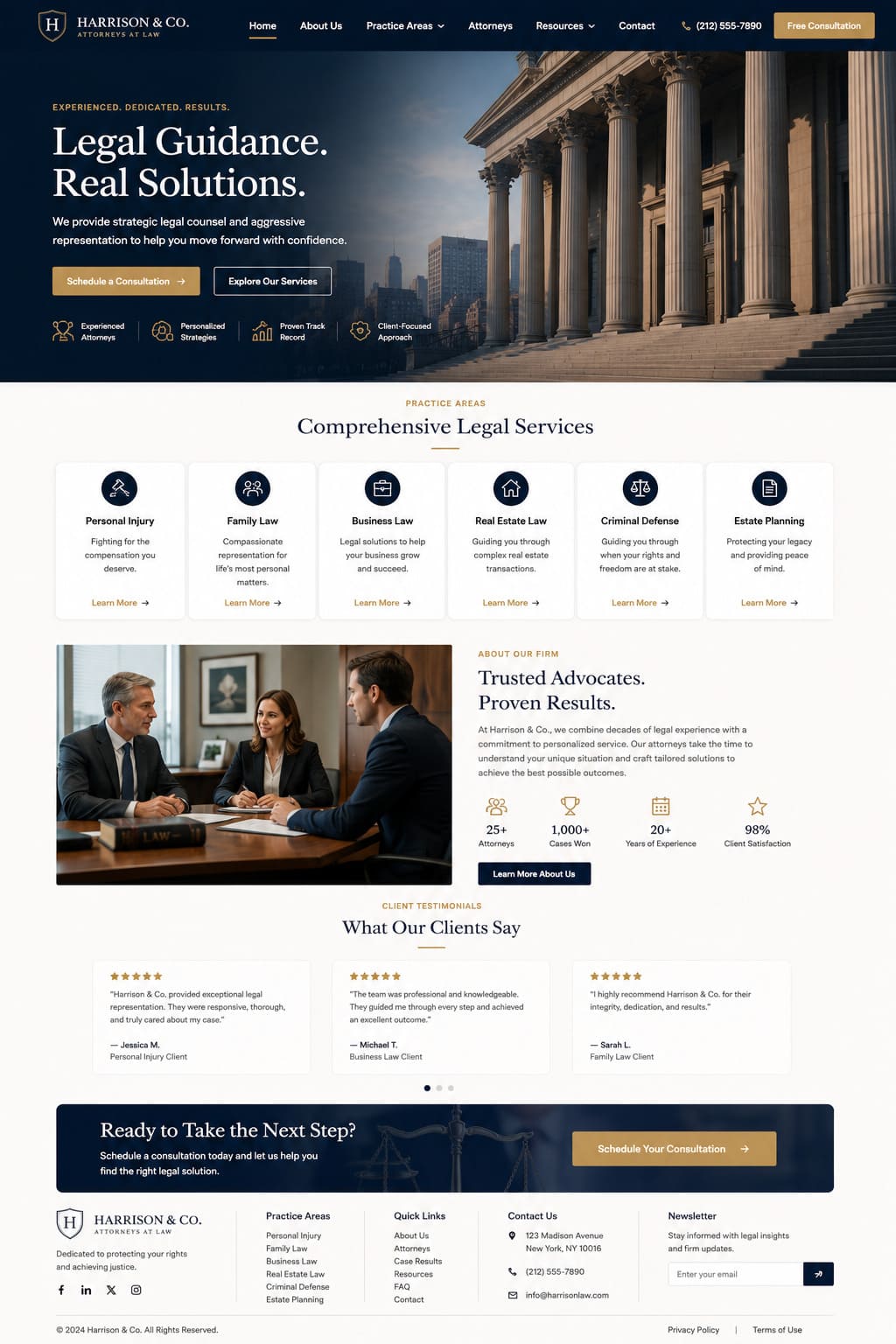 landing page