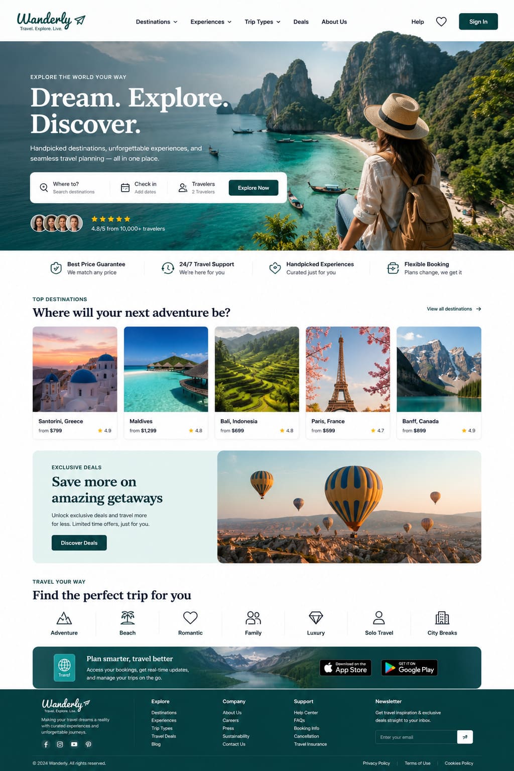 landing page